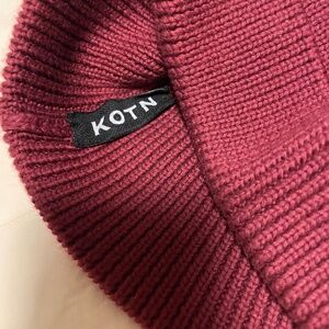 KOTN 100% Cotton Watch Cap Beanie in Burgundy (Burgundy / O/S)